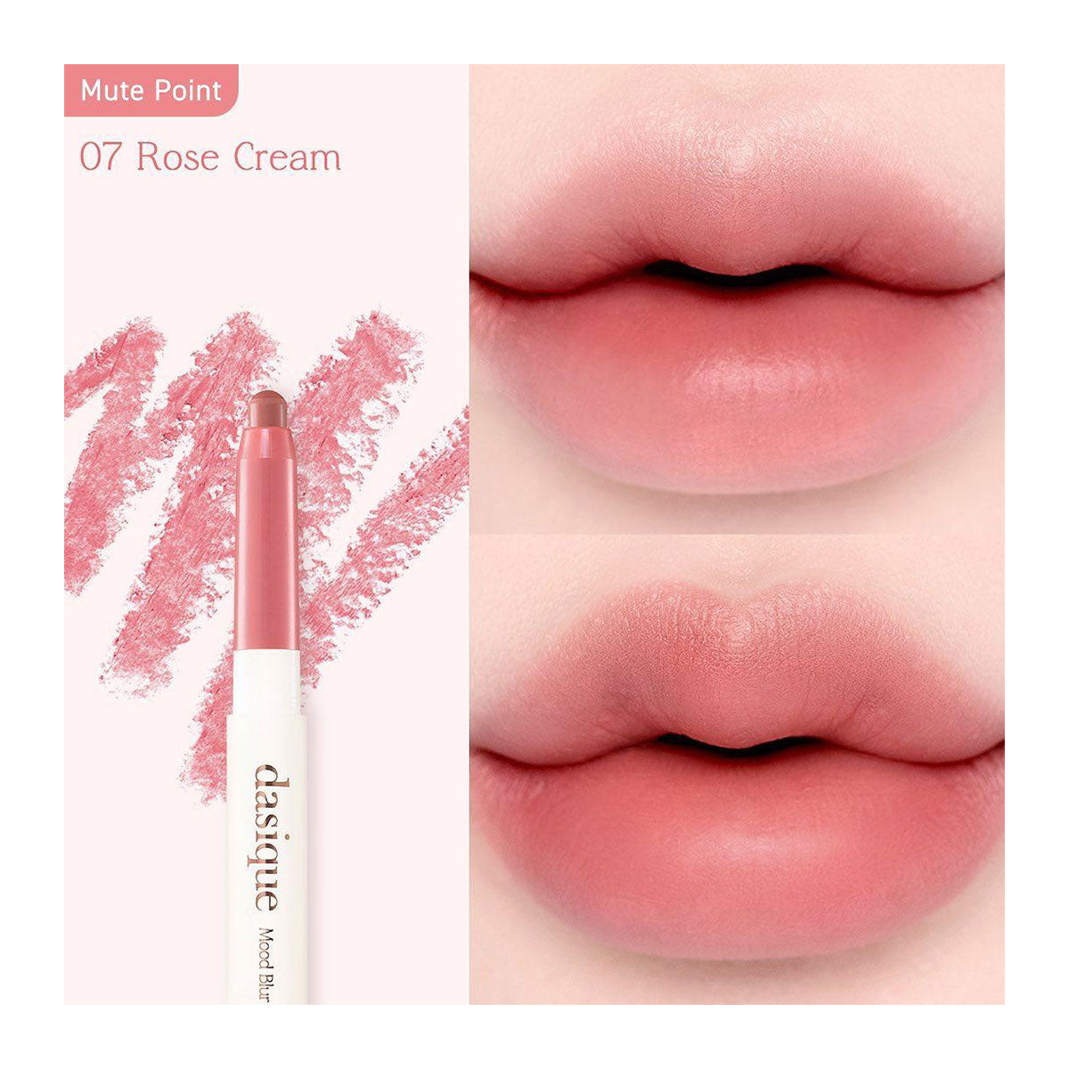 Dasique Mood Blur Lip Pencil #07 Rose Cream 0.9g