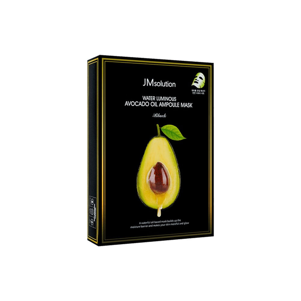 JM Solution Water Luminous Avocado Oil Ampoule Facial Mask Plus 10 Sheets